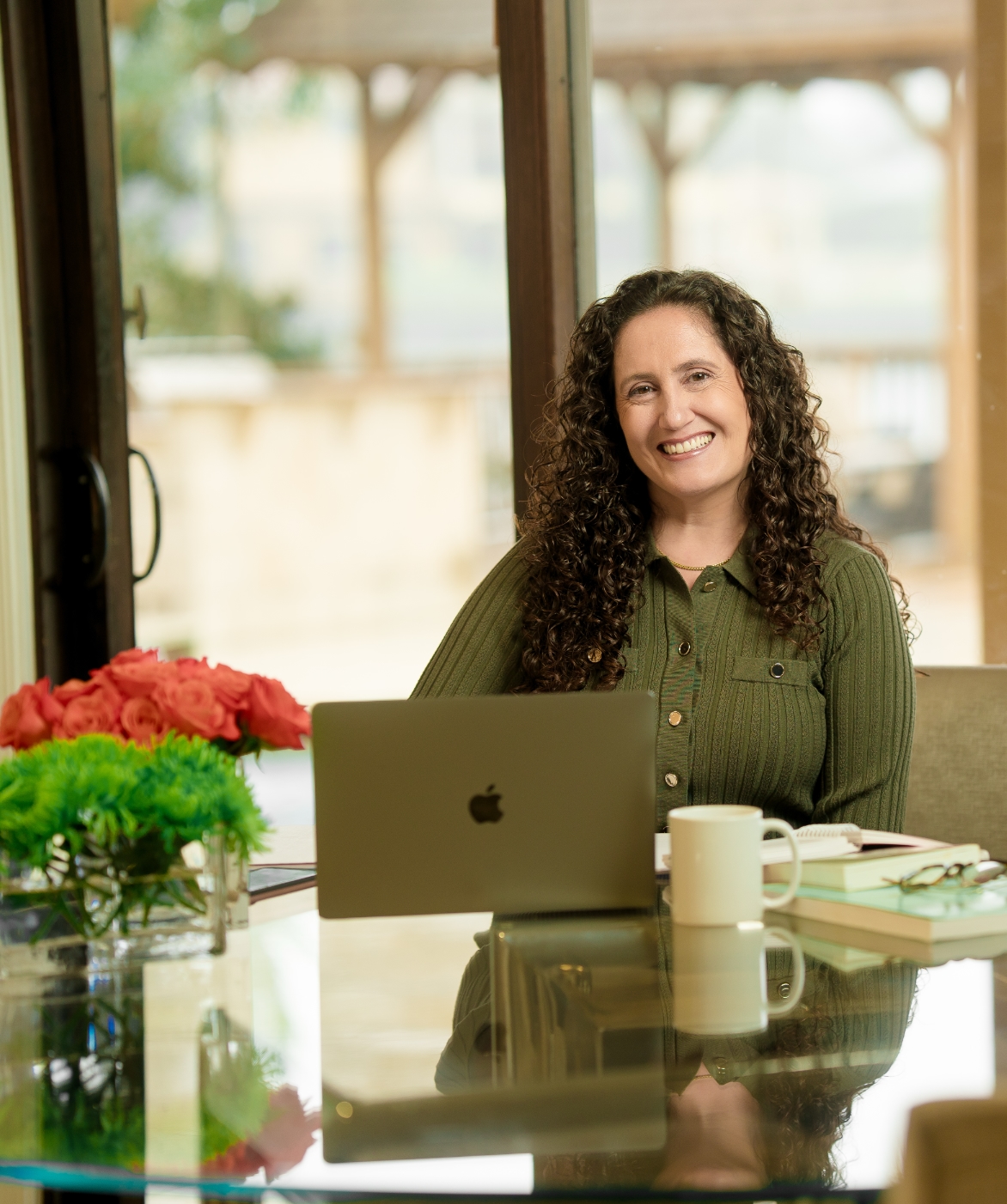 Leah Amar consulting via telehealth